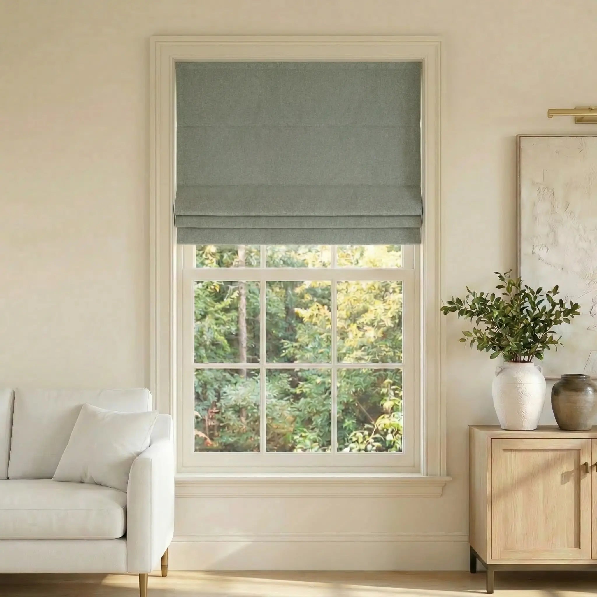 Custom Linen Curtains 100% Full Blackout Roman