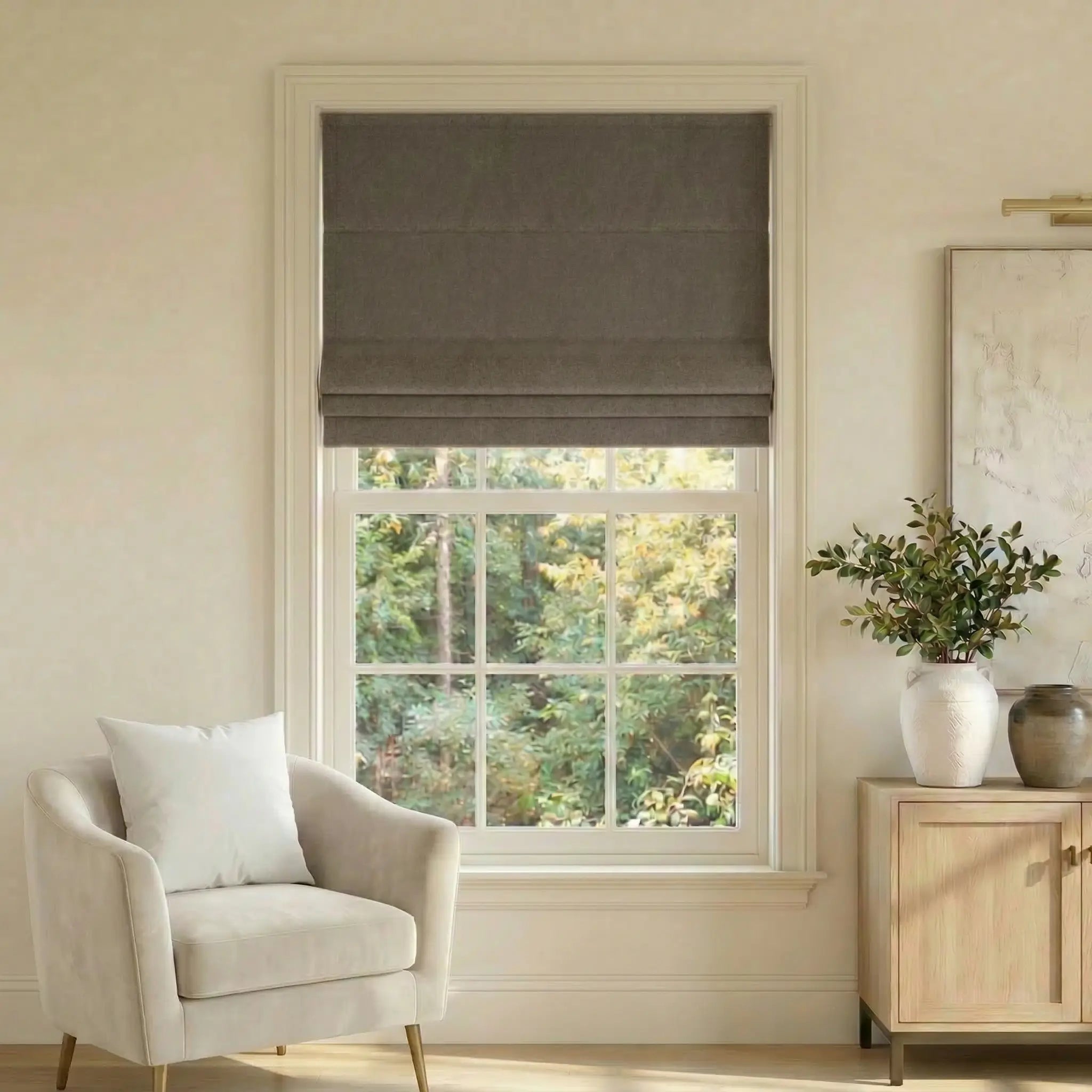 Custom Linen Curtains 100% Full Blackout Roman