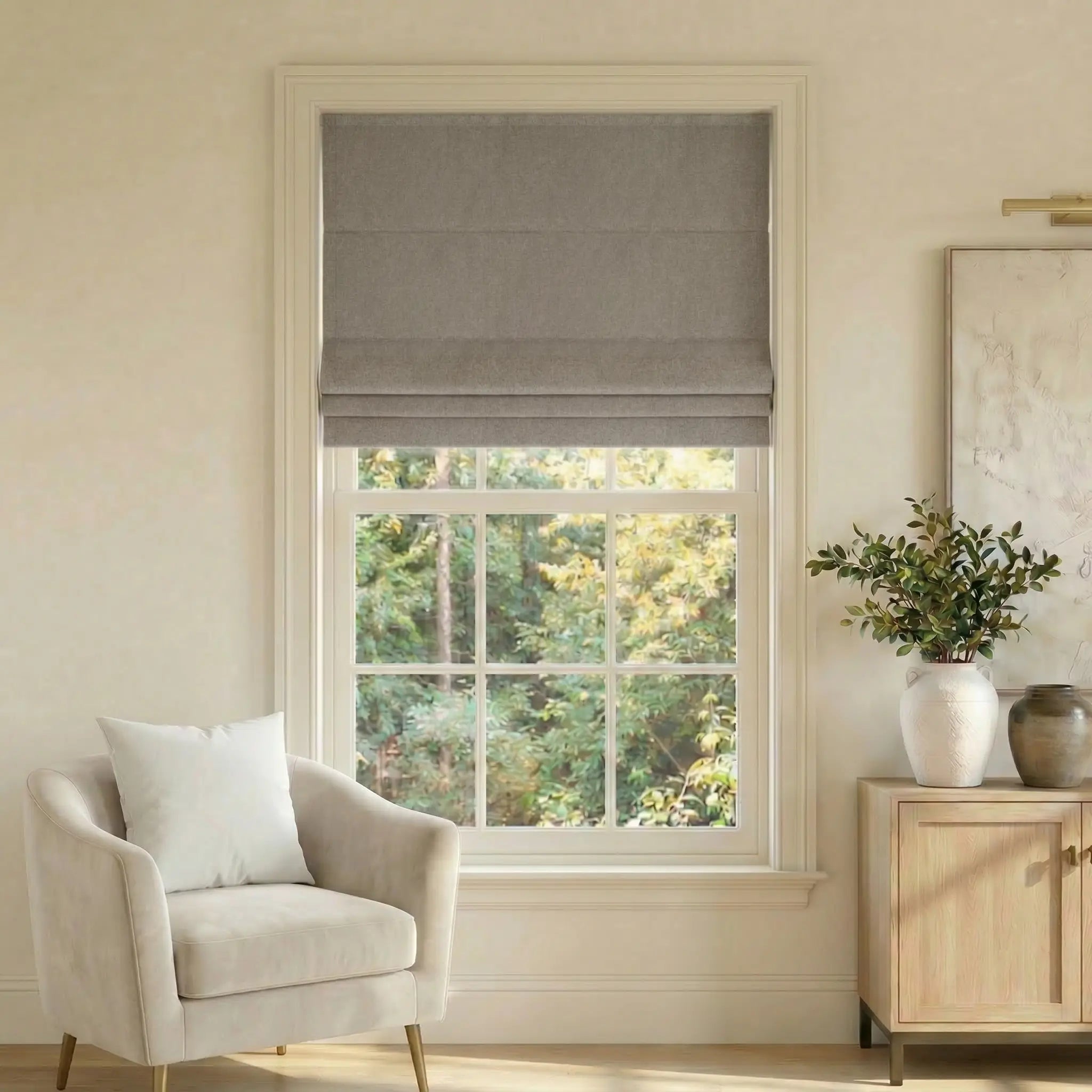 Custom Linen Curtains 100% Full Blackout Roman