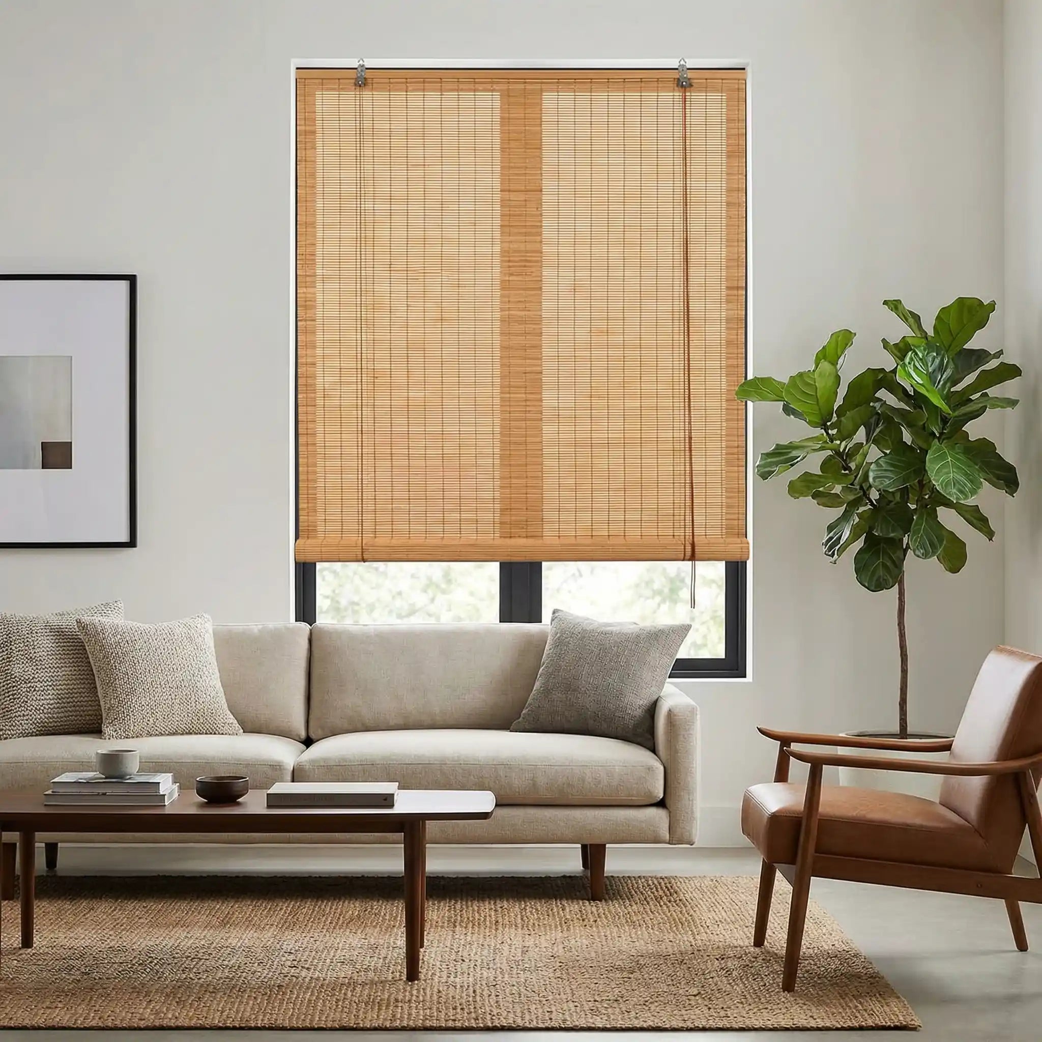 Custom Bamboo Window Shades – Eco-Friendly Woven Wood Blinds for Any Room
