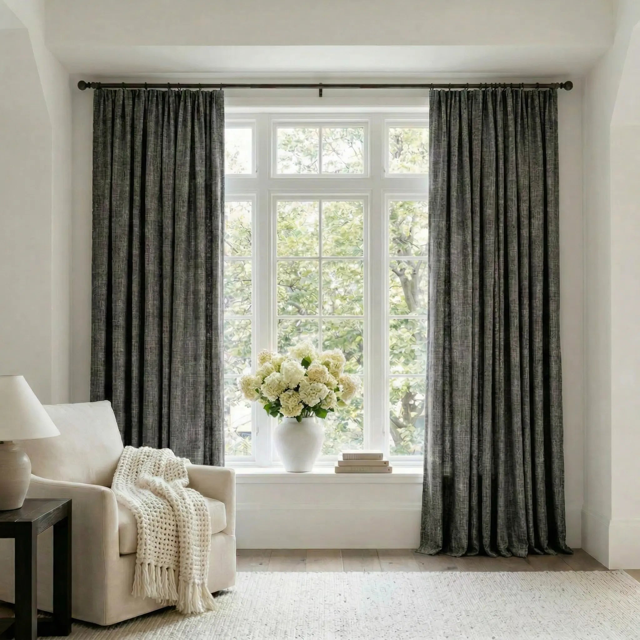 Custom 100% Linen Blackout Curtains – Natural Texture