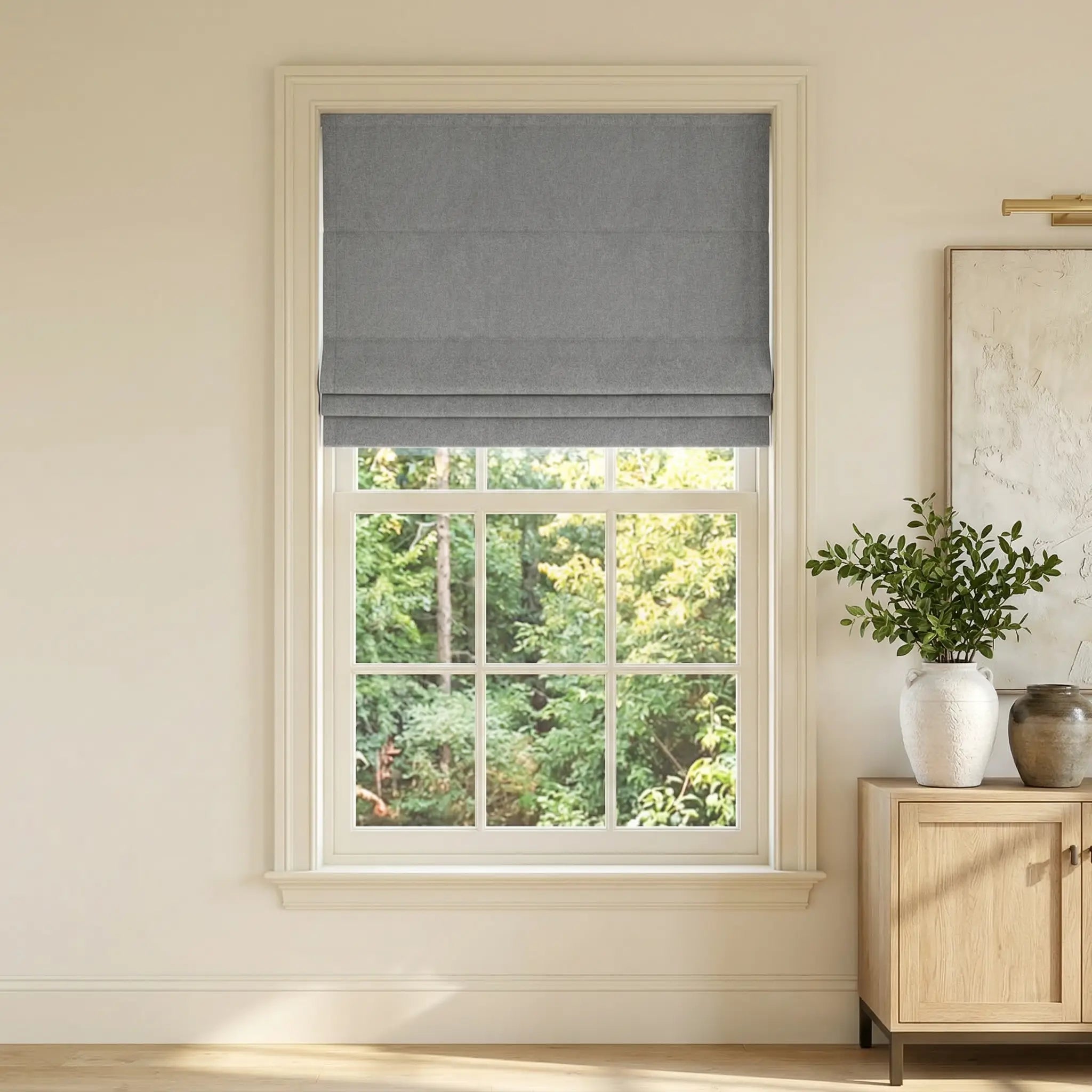 Custom Linen Curtains 100% Full Blackout Roman