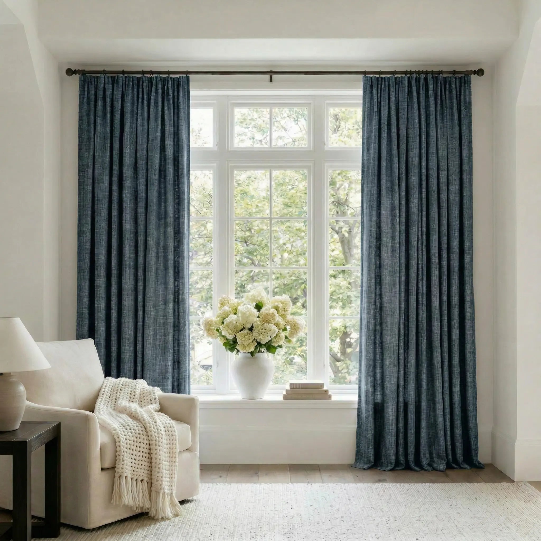 Custom 100% Linen Blackout Curtains – Natural Texture