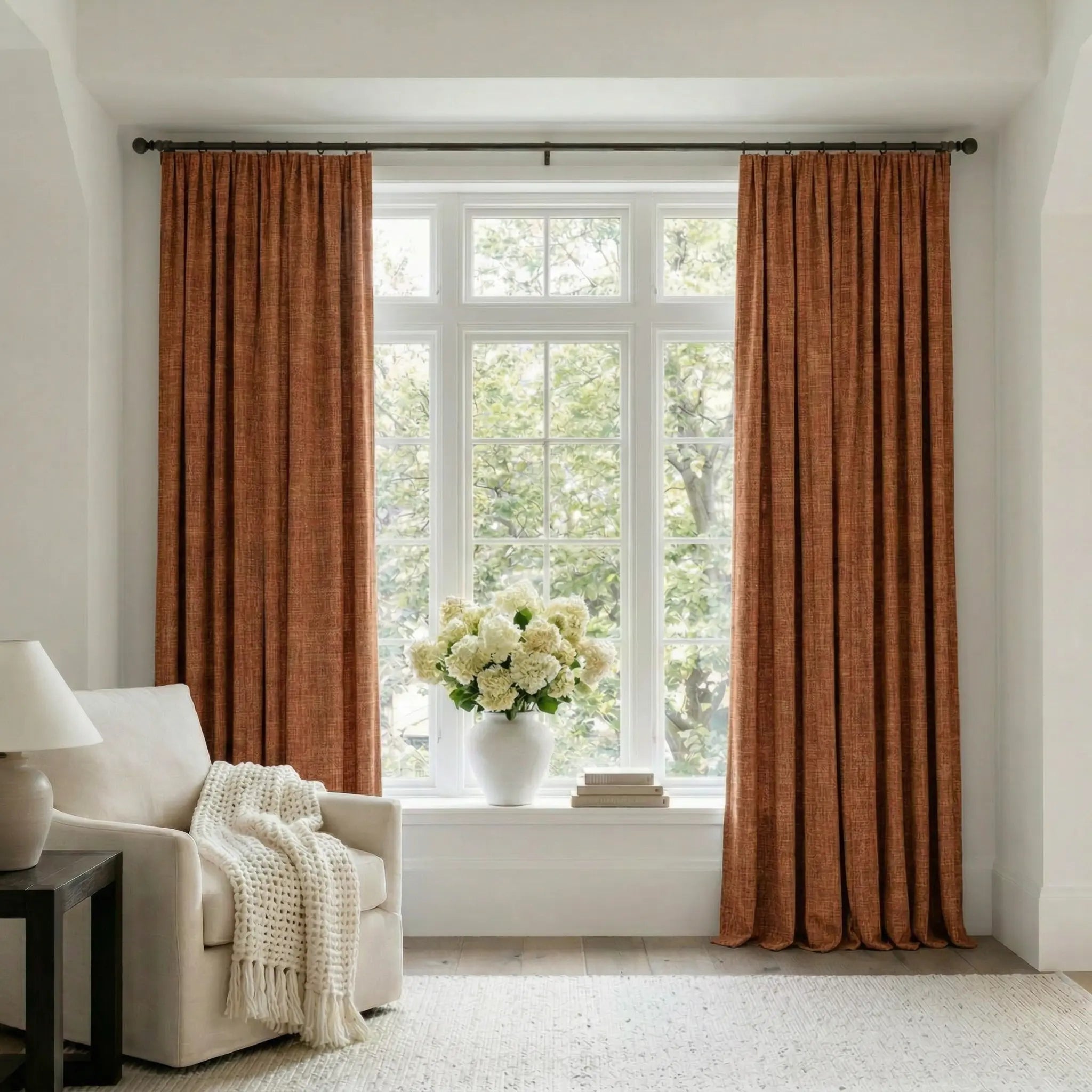 Custom 100% Linen Blackout Curtains – Natural Texture