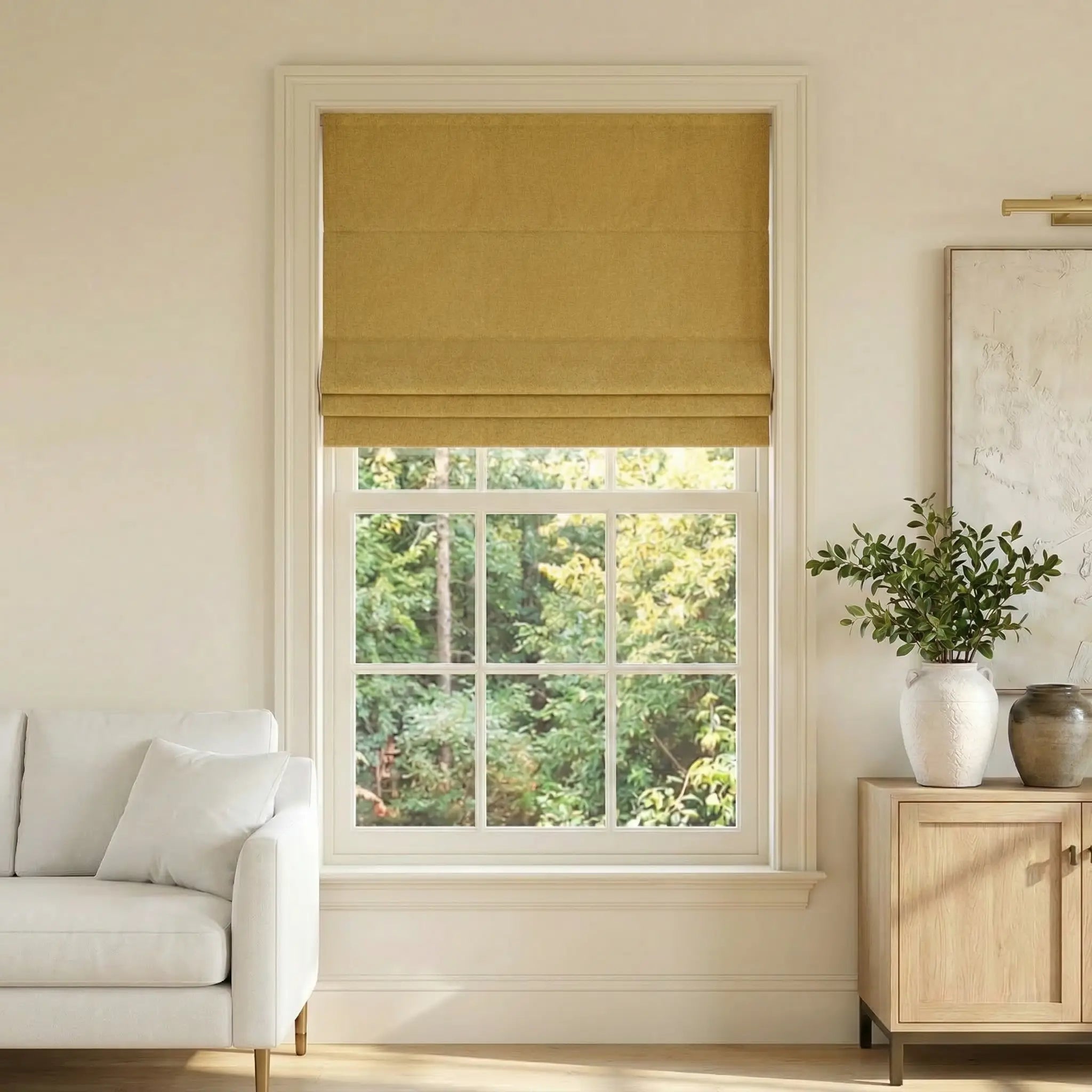 Custom Linen Curtains 100% Full Blackout Roman