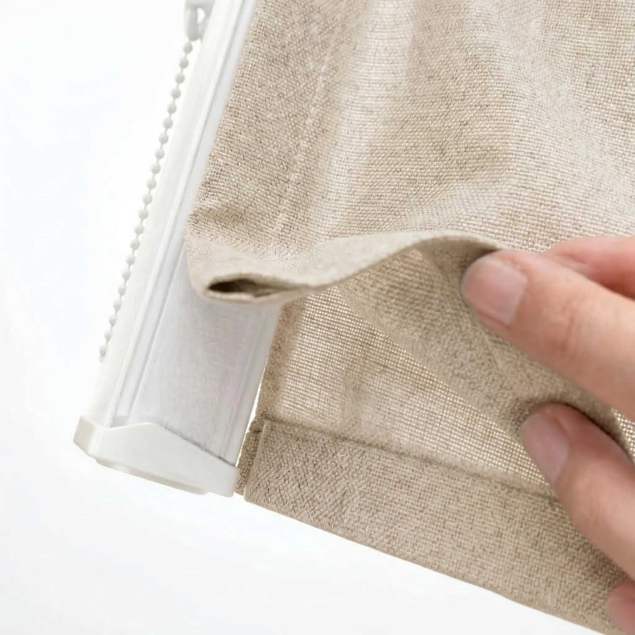 Custom Linen Semi-Blackout Roman Shades