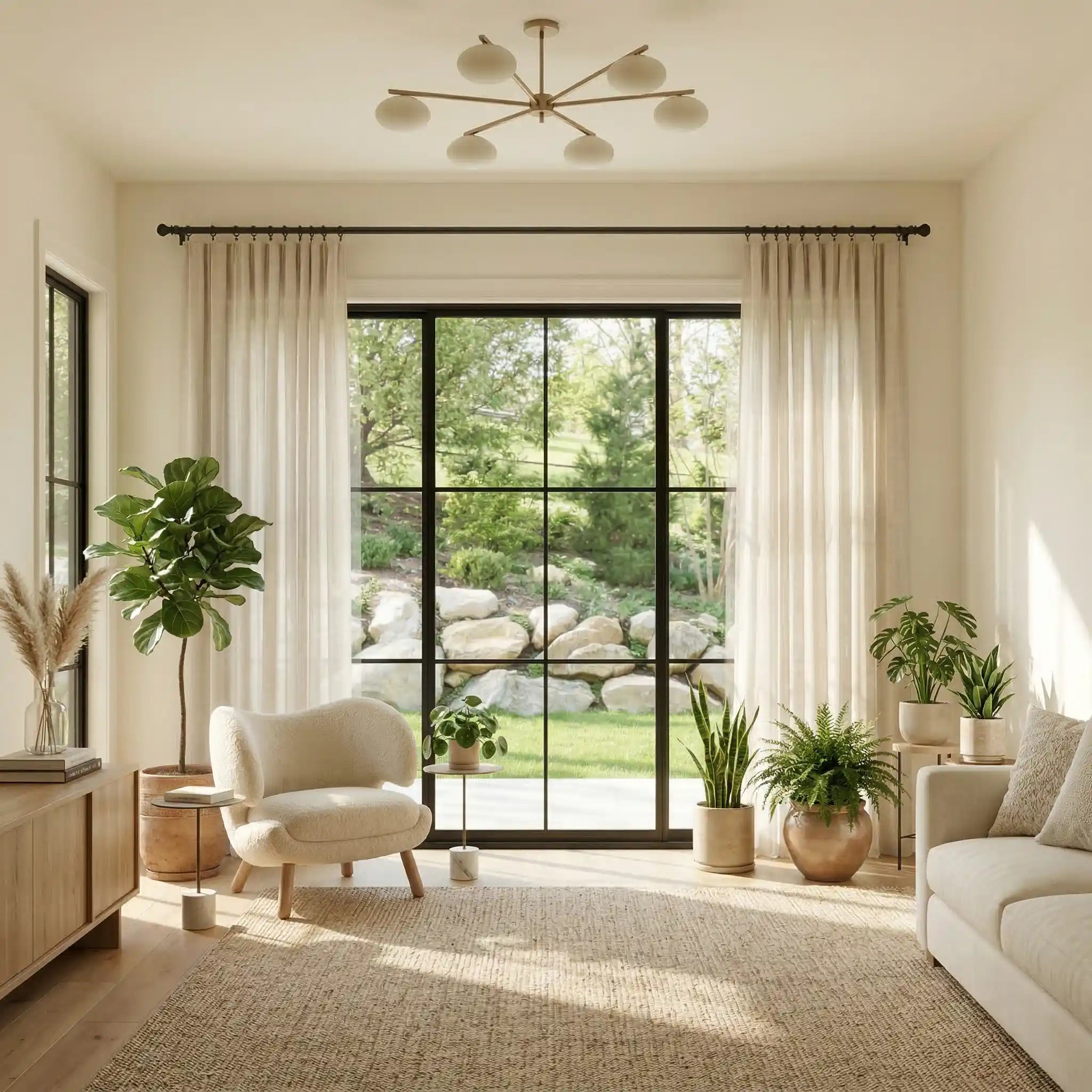 Custom Linen Semi-Blackout curtains – Natural Texture