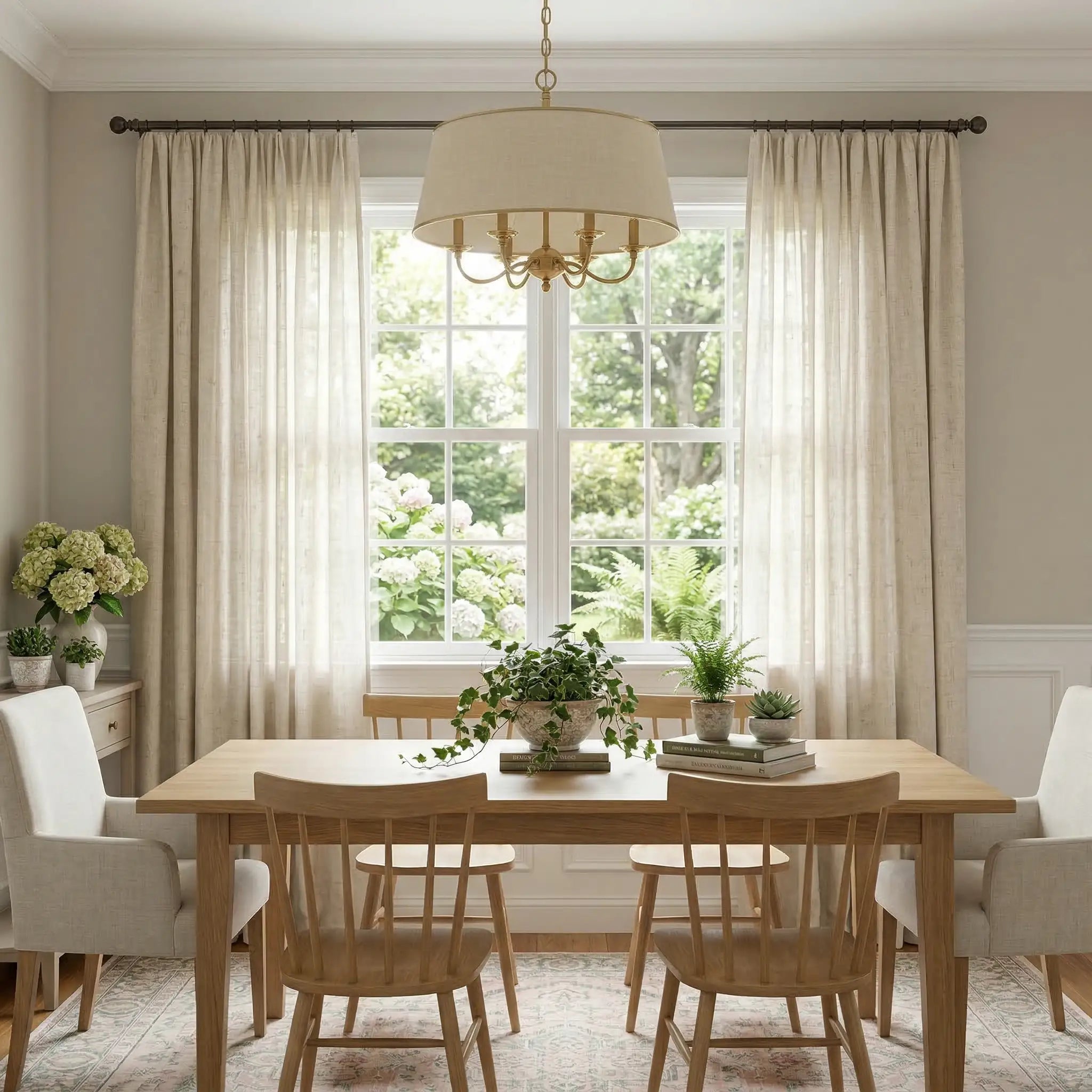 Custom Linen Light-Filtering Drapery Soft Light