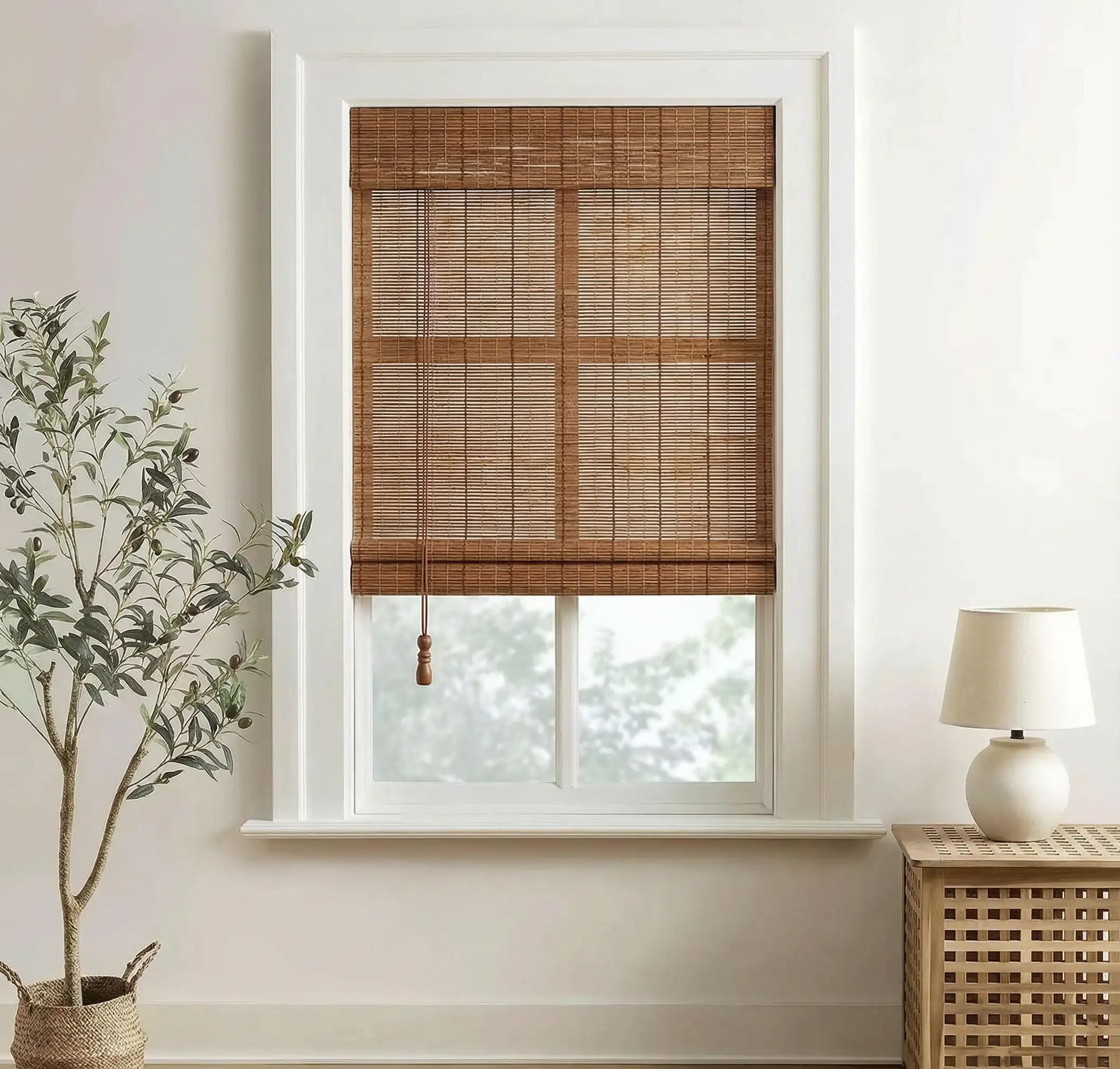Custom Bamboo Shades Made to Measure – Natural Woven Wood Window Treatments