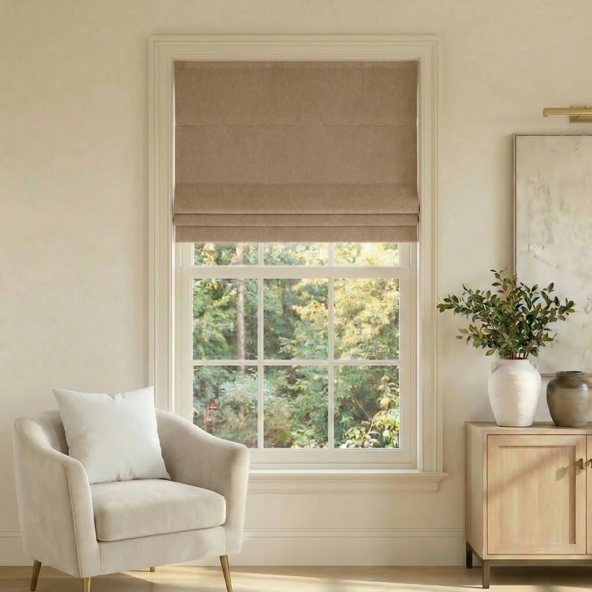 Custom Linen Curtains 100% Full Blackout Roman