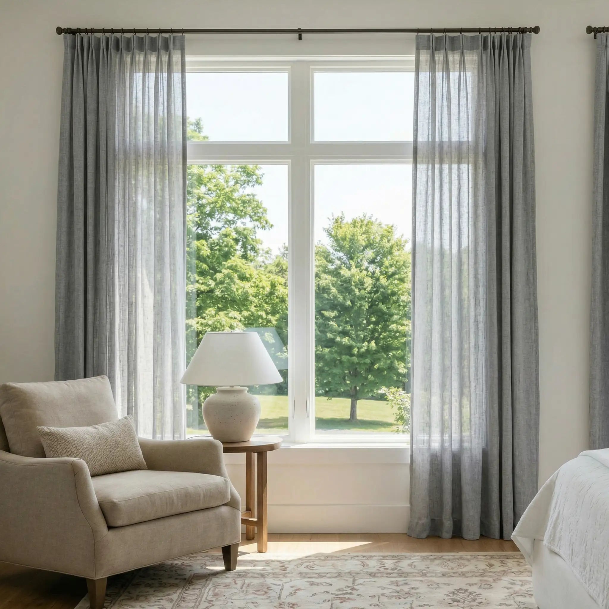 Custom Linen Semi-Blackout curtains – Natural Texture