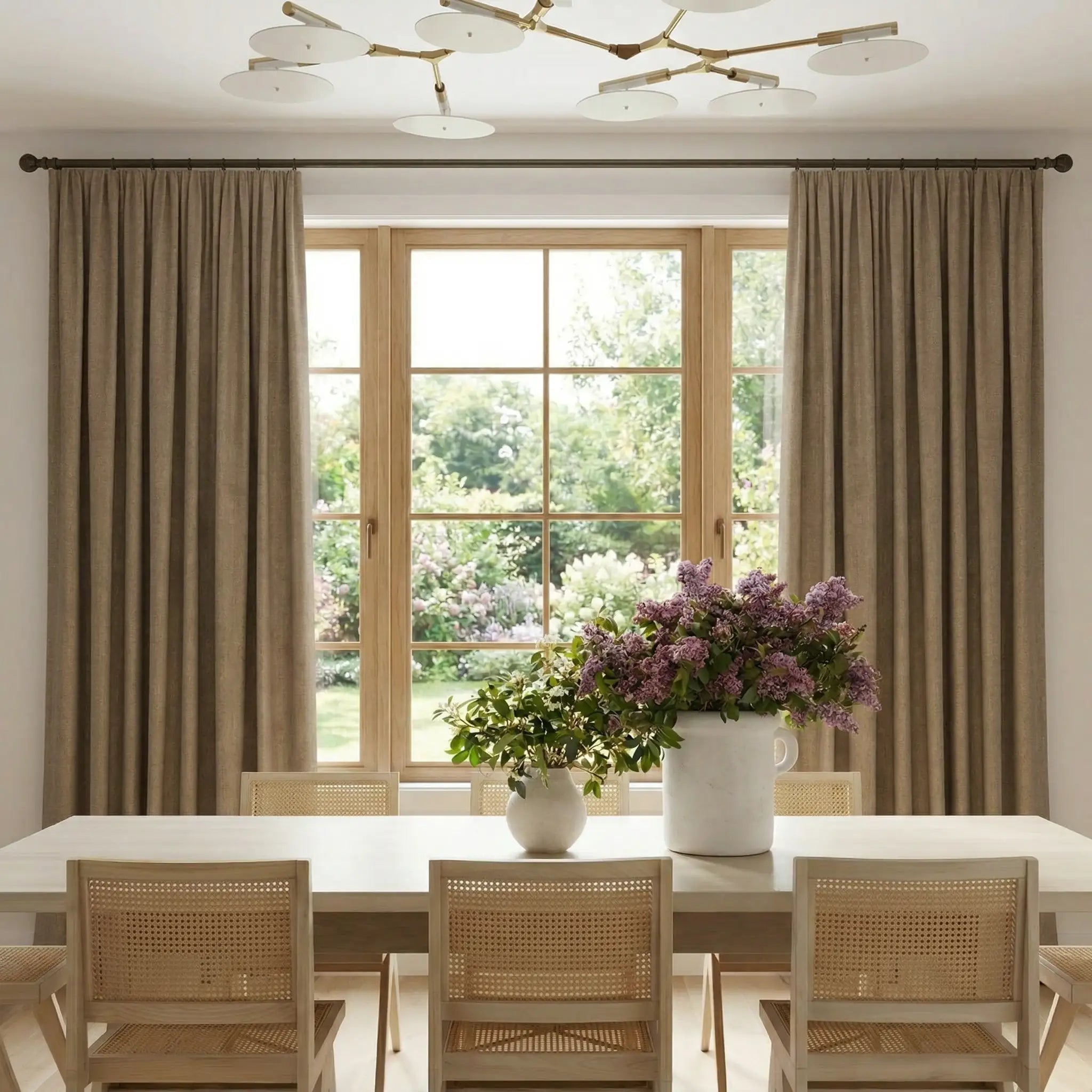 Custom 100% Linen Blackout Curtains—Elegant Light Control