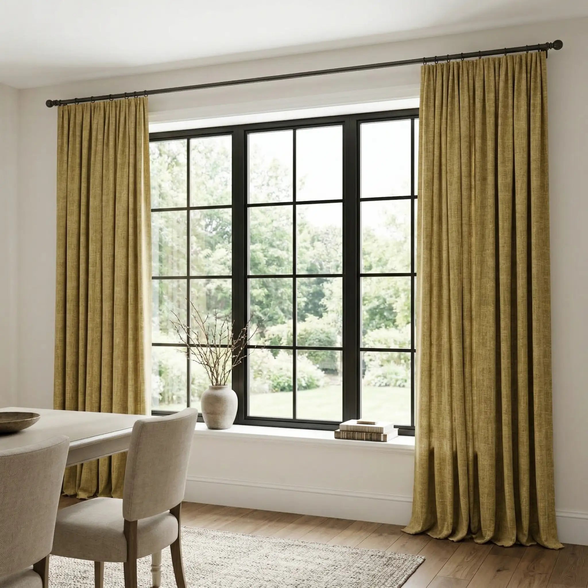 Custom 100% Linen Blackout Curtains – Natural Texture
