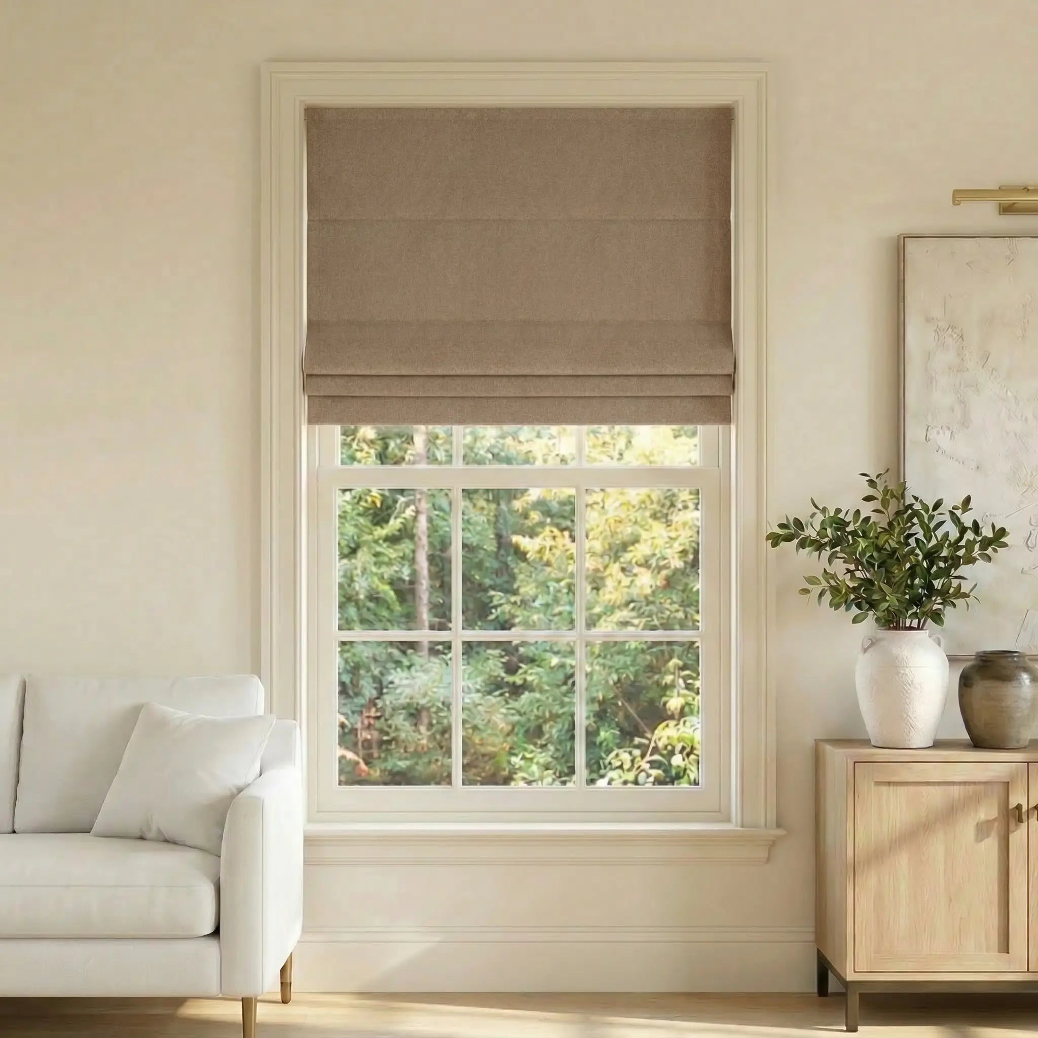 Custom Linen Curtains 100% Full Blackout Roman