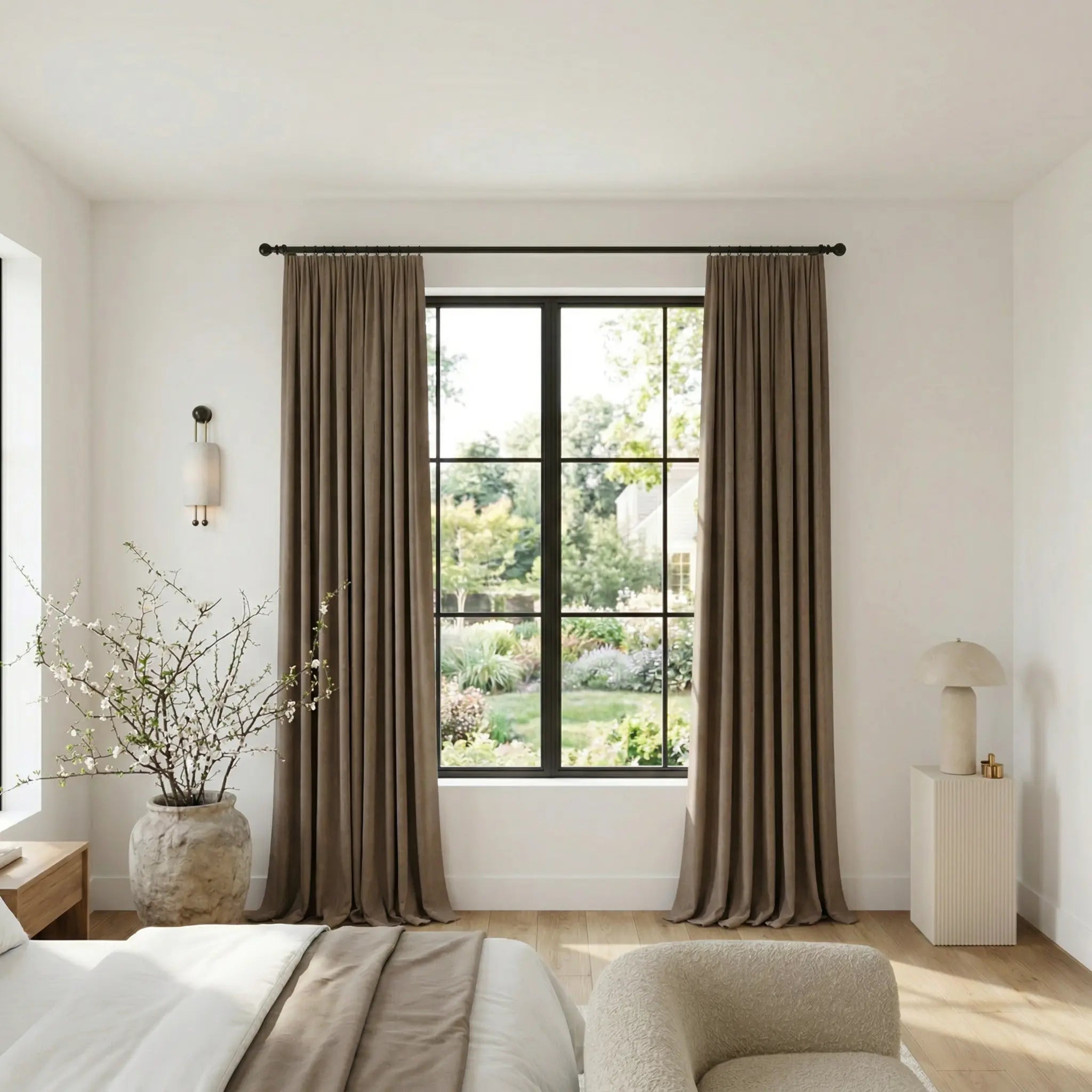 Custom Linen Blackout Drapery Privacy