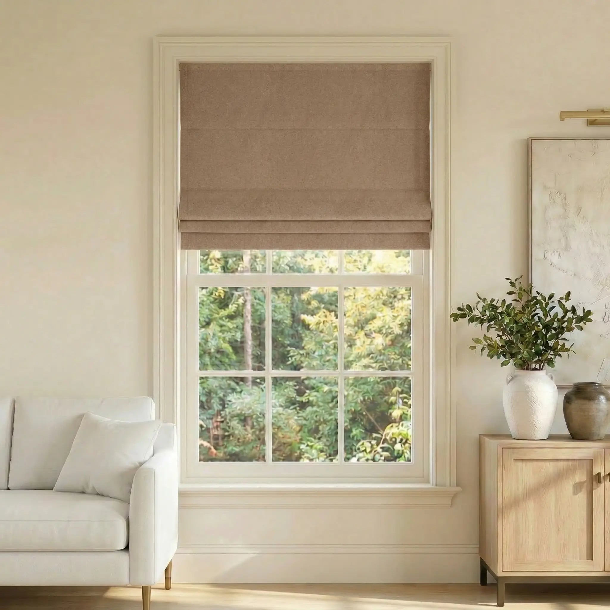 Custom Linen Curtains 100% Full Blackout Roman