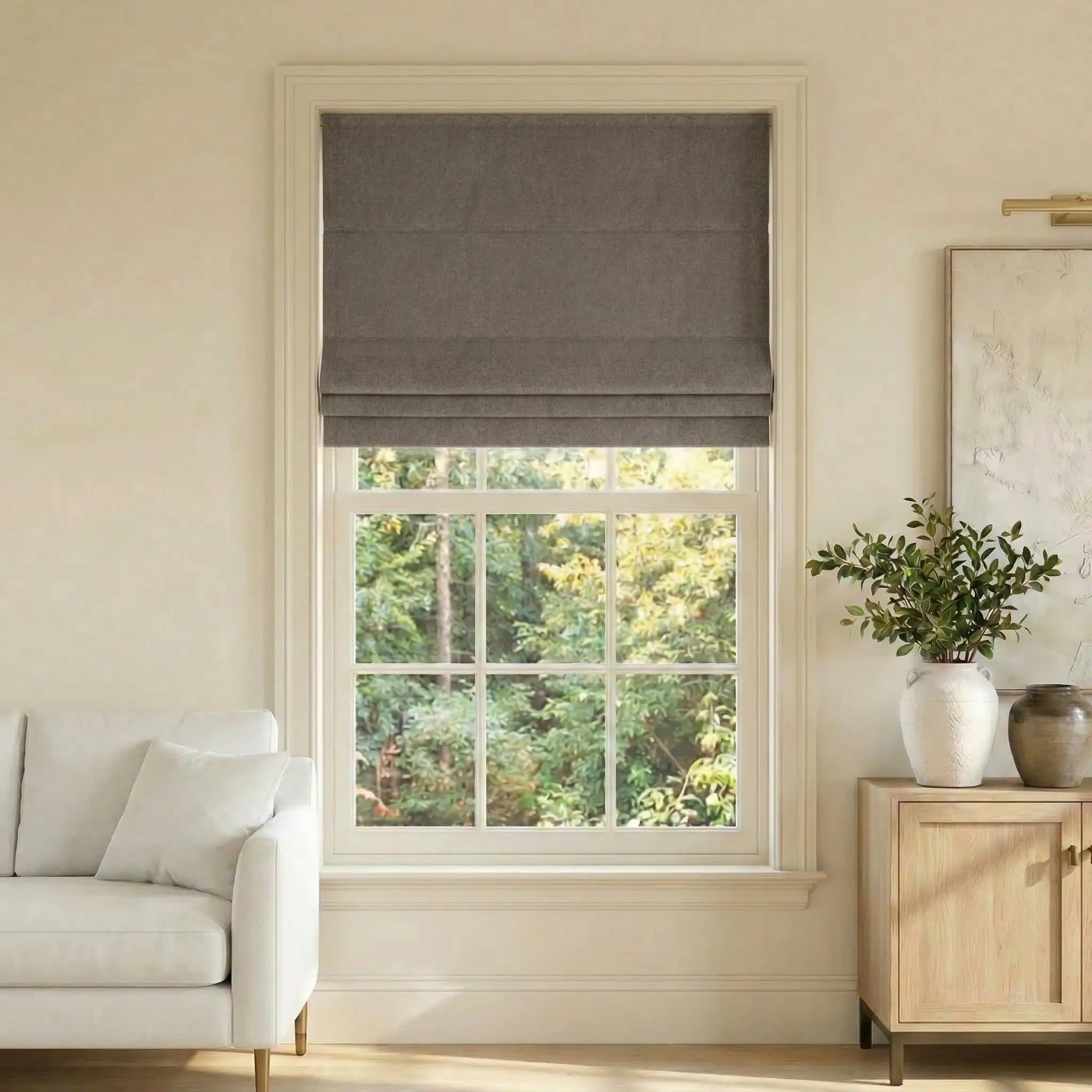 Custom Linen Curtains 100% Full Blackout Roman