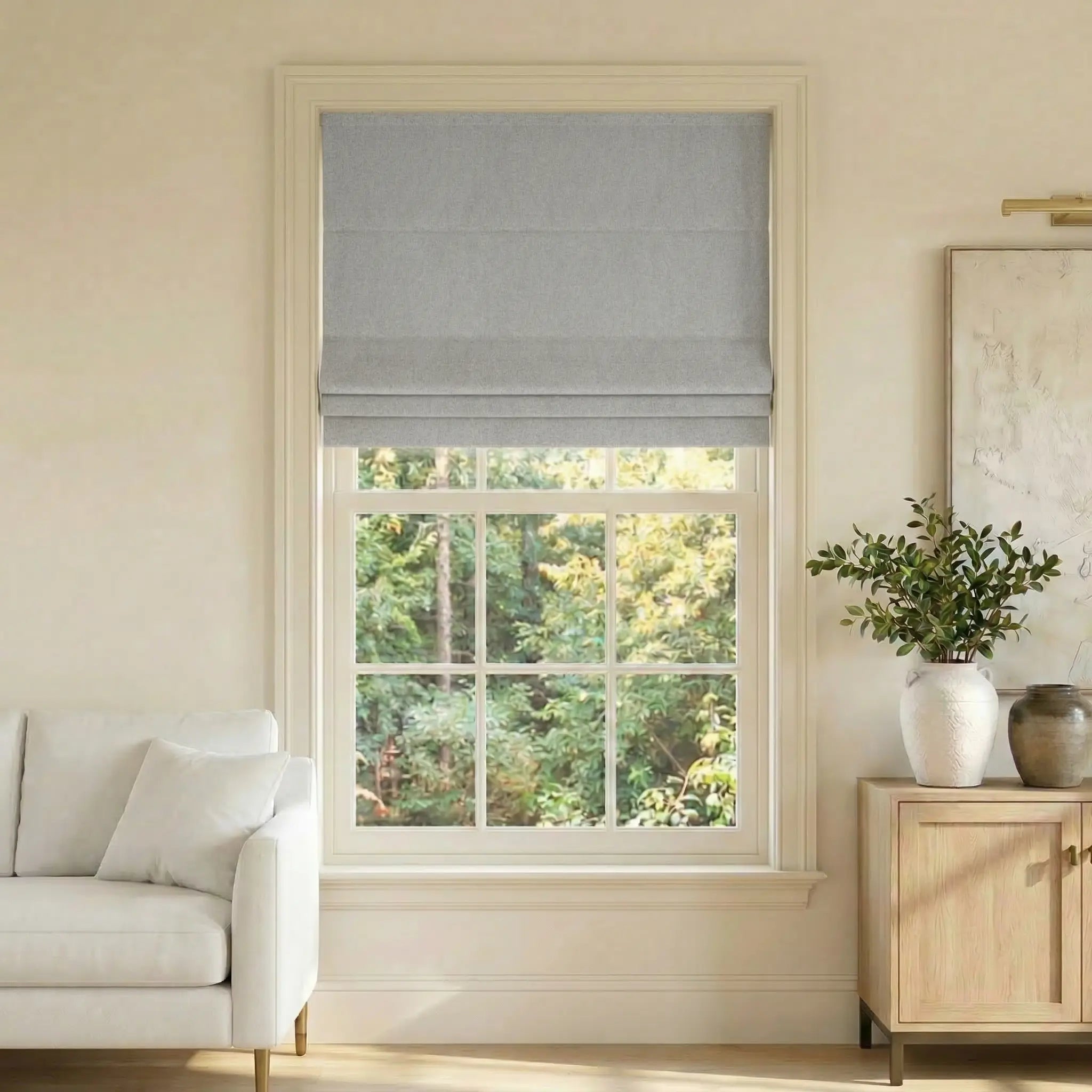 Custom Linen Curtains 100% Full Blackout Roman