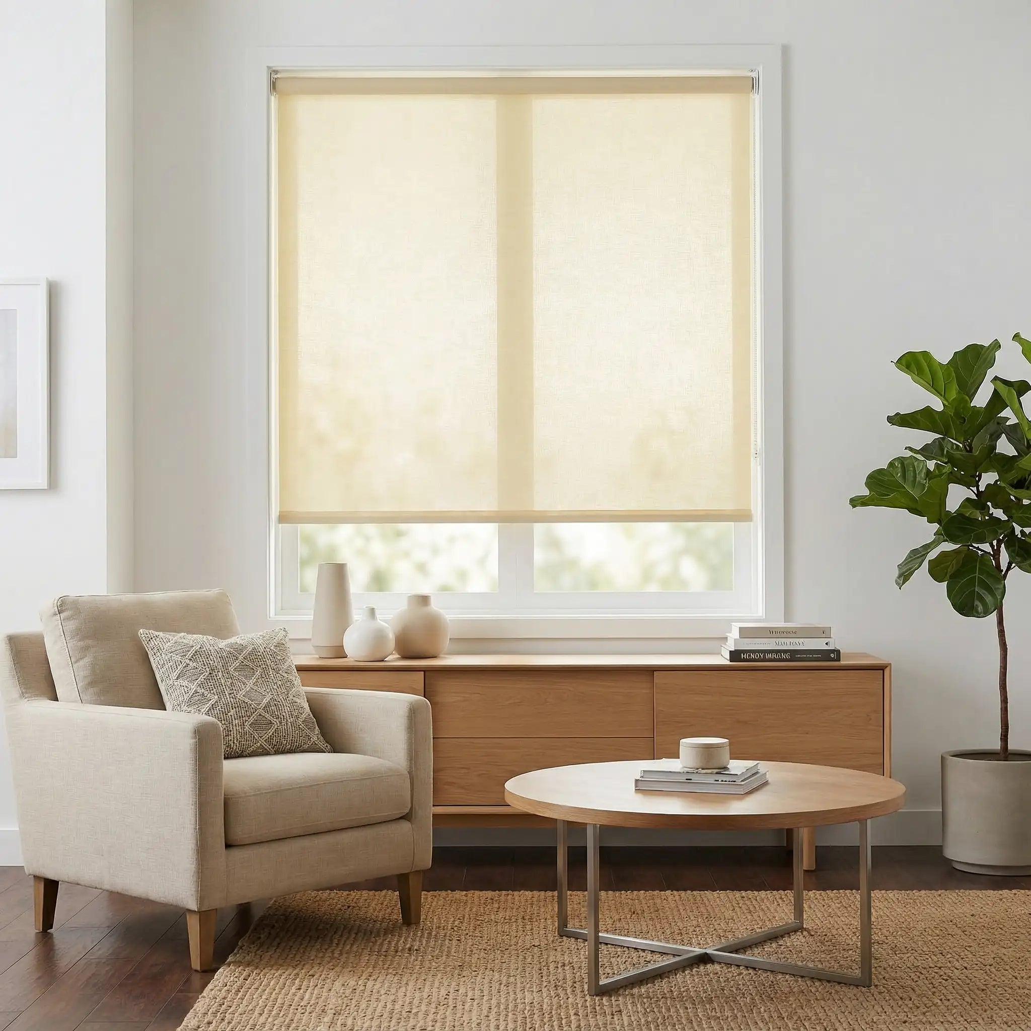 Custom 50% blackout Roller Shades Made to Measure