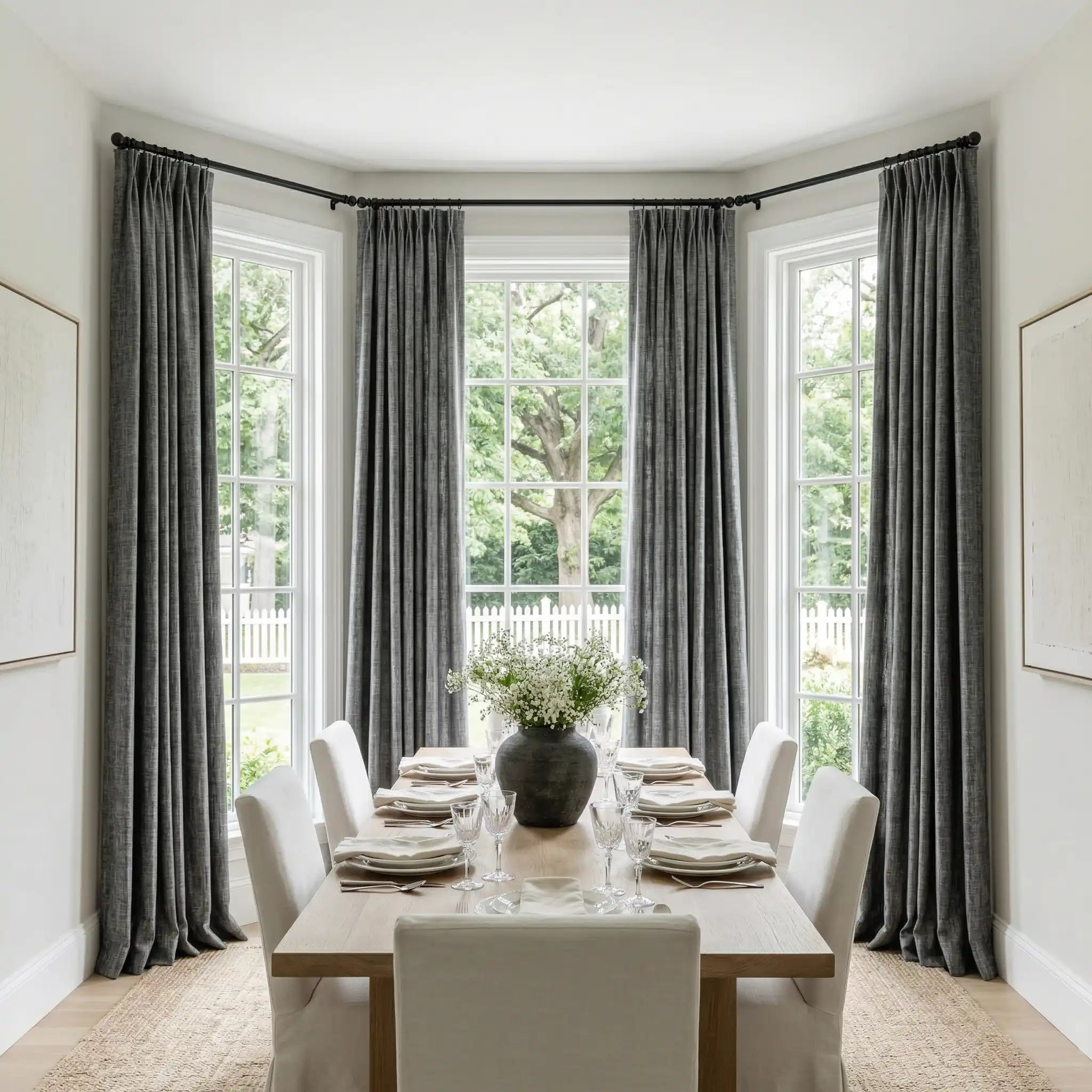 Custom 100% Linen Blackout Curtains – Natural Texture