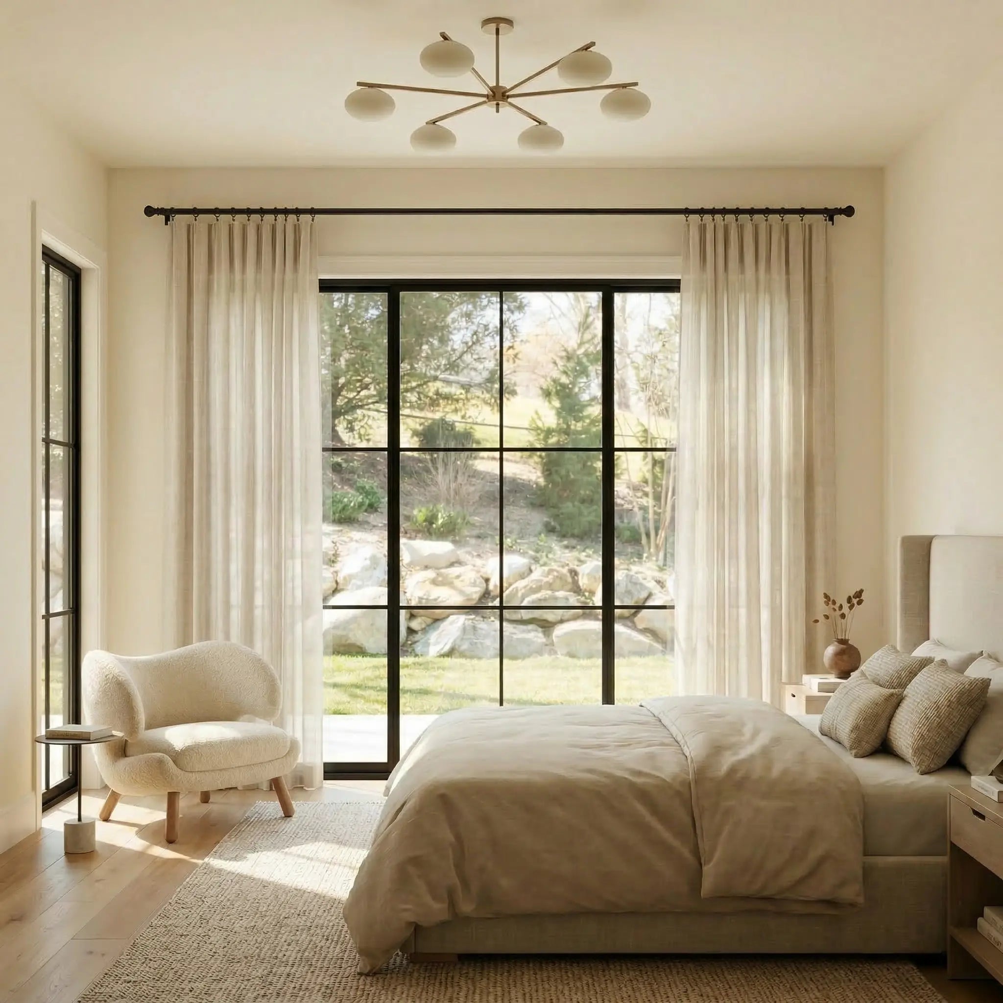 Custom Linen Semi-Blackout curtains – Natural Texture