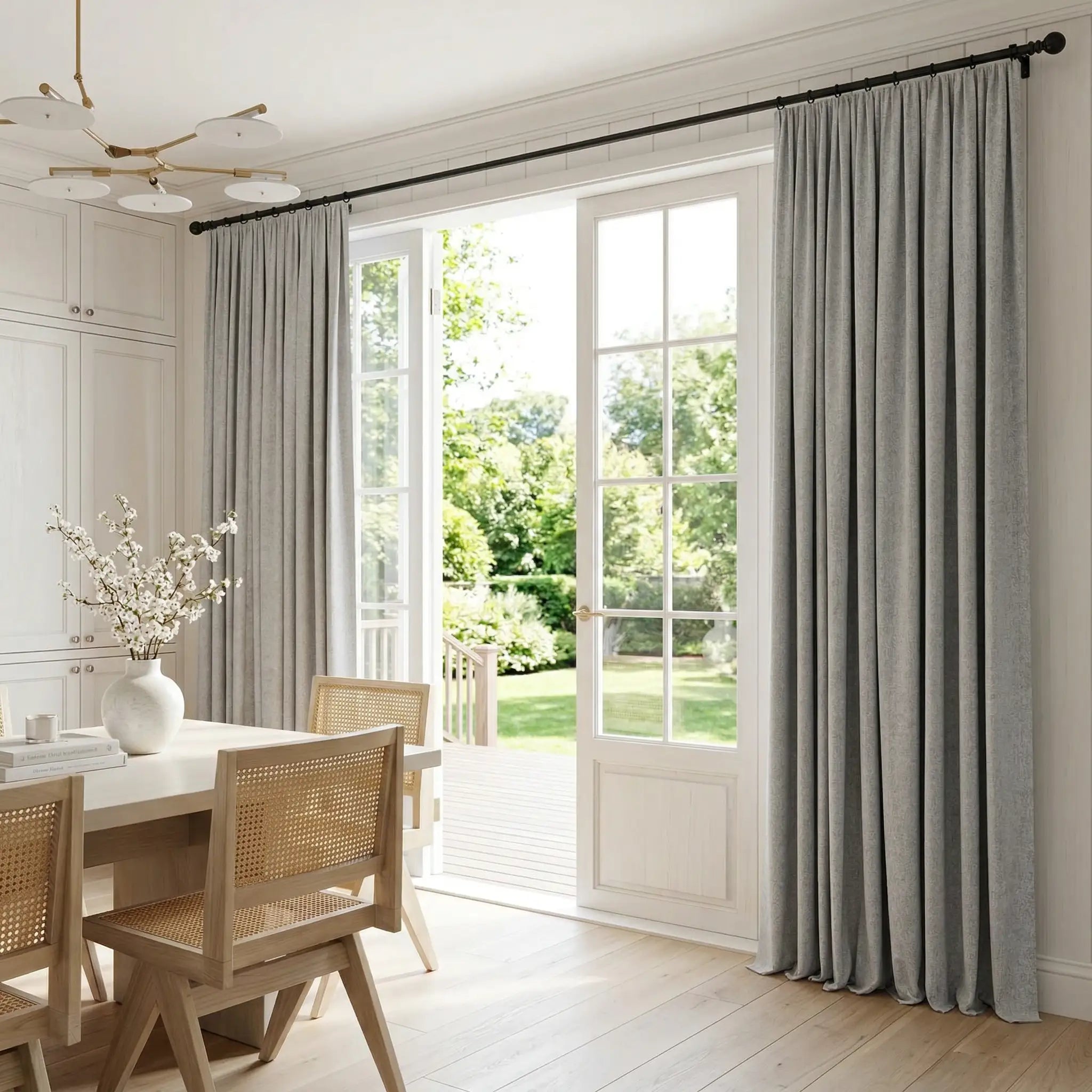 Custom 100% Linen Blackout Curtains—Elegant Light Control